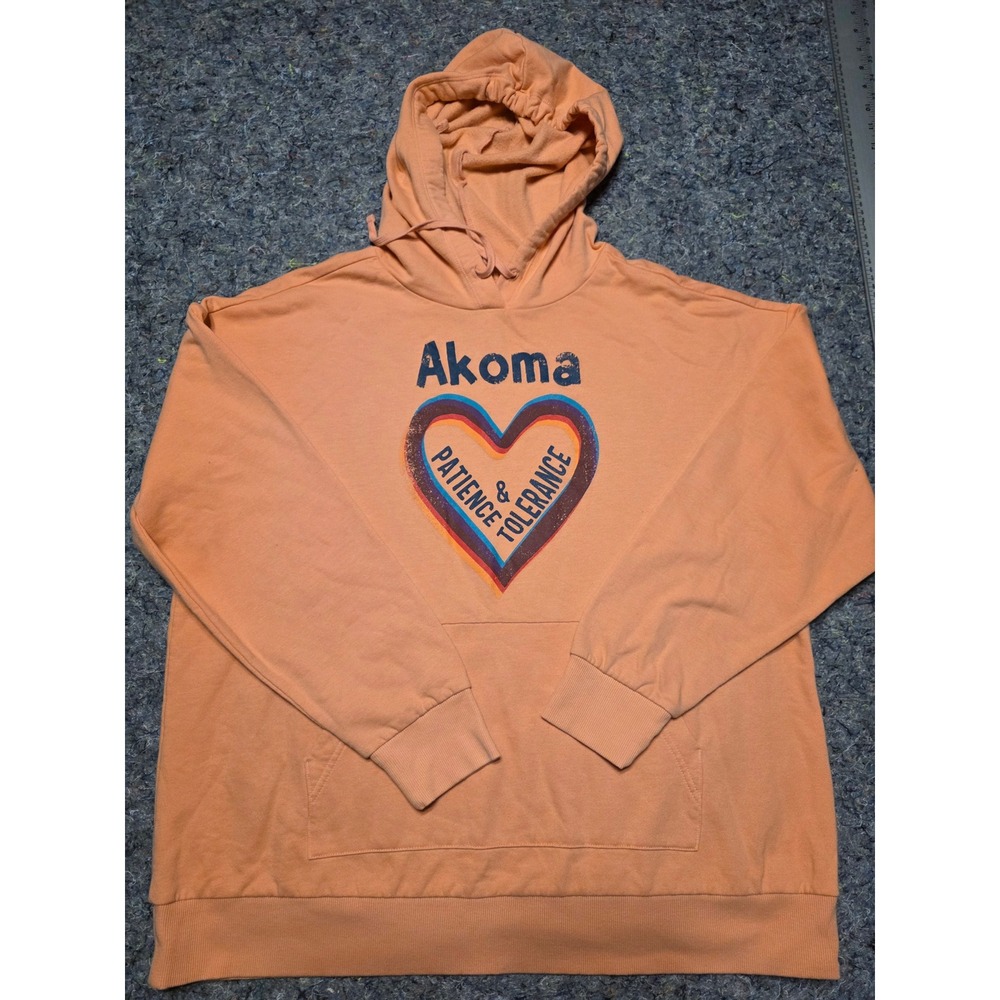 988 Target Black History Month Akoma Patience Tolerance Orange Hoodie XXL